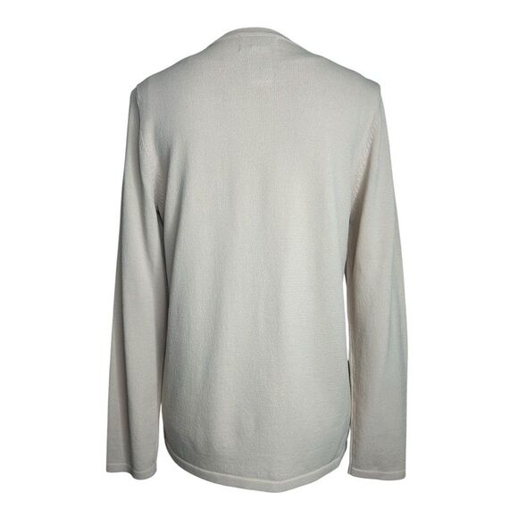 Vintage Y2K Victor Costa Twinset XS Beige Sheer Lace Beaded Cardigan & Tank - Picture 7 of 9